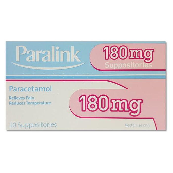 Meaghers Pharmacy Paracetamol Paralink Paracetamol Suppositories 180mg 10 Pack