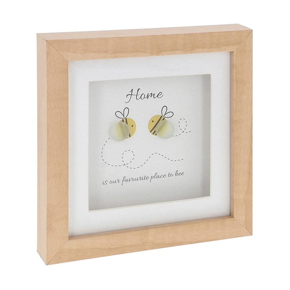 Joe Davies Photo Frame Pebble Glass Square Plaque Bee Pebble Glass Square Plaque