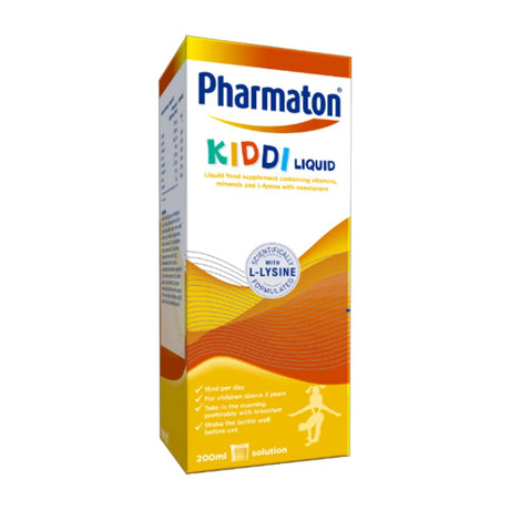 Pharmaton Vitamins & Supplements Pharmaton Kiddi Liquid Fruity Flavour 200ml