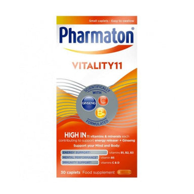 Pharmaton Vitamins & Supplements 30 Caplets Pharmaton Vitality11 Caplets