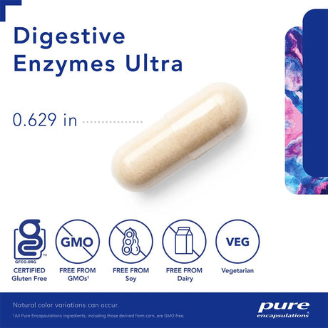 Pure Encapsulation Vitamins & Supplements Pure Encapsulations Digestive Enzymes Ultra 30 Capsules