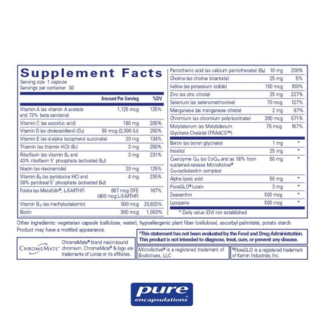 Pure Encapsulation Vitamins & Supplements Pure Encapsulations O.N.E. Multivitamin 30 Capsules