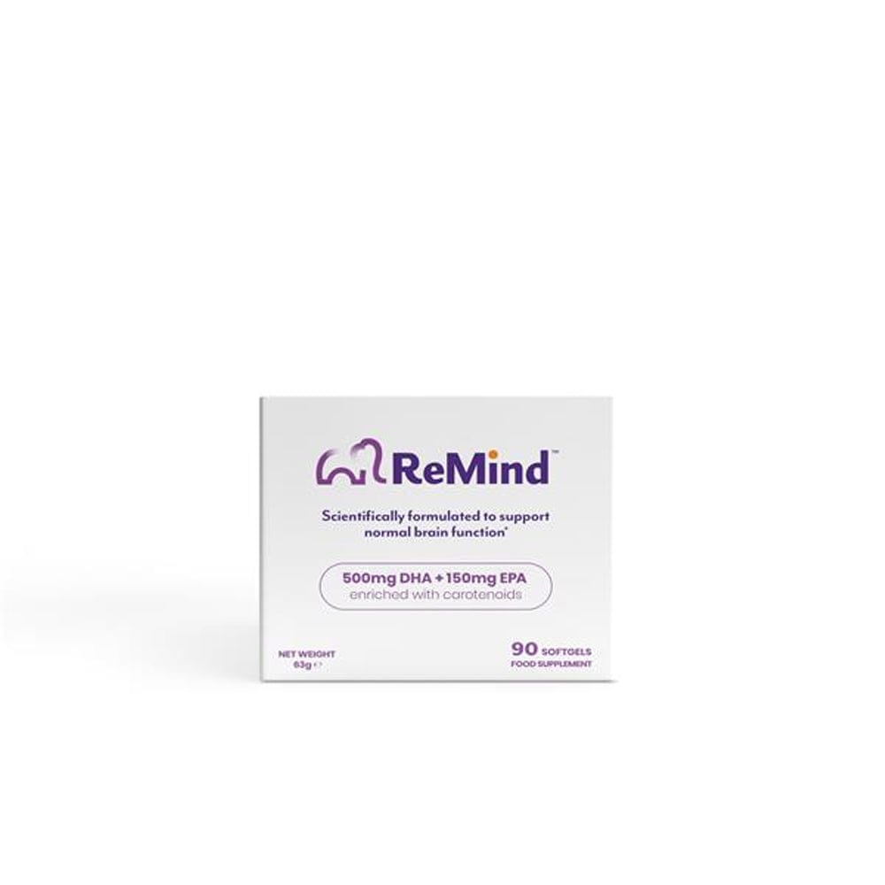 ReMind Food Supplement ReMind 500mg DHA+150mg EPA 90 Capsules