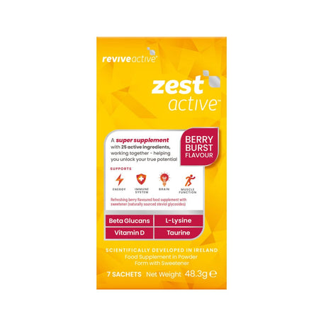 Revive Active Vitamins & Supplements 7 Sachets Revive Active Zest Berry Burst