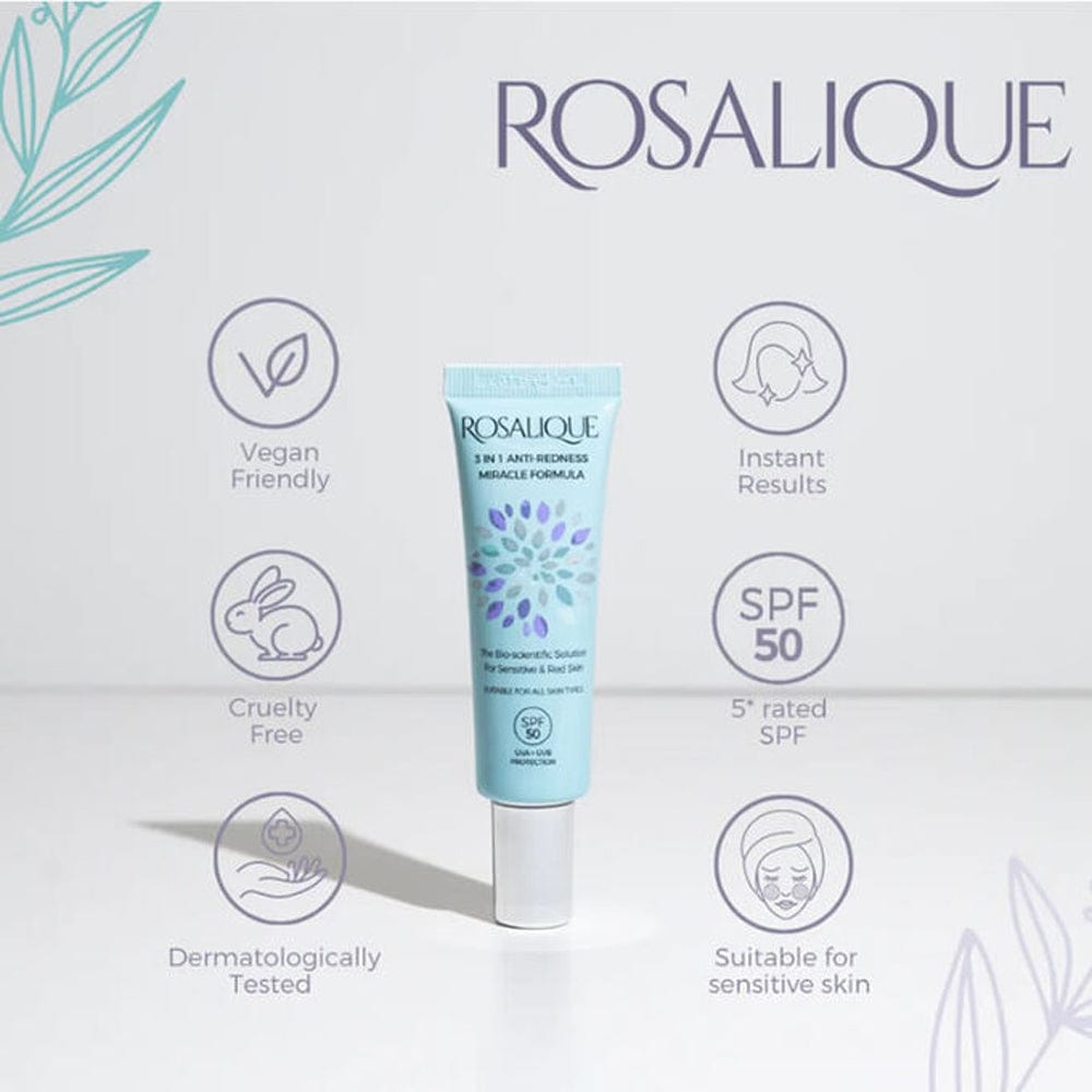 Rosalique Face Moisturisers Rosalique 3 in 1 Anti Redness Miracle Formula SPF50