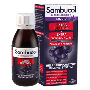 You added <b><u>Sambucol Extra Defence Liquid 120ml</u></b> to your cart.