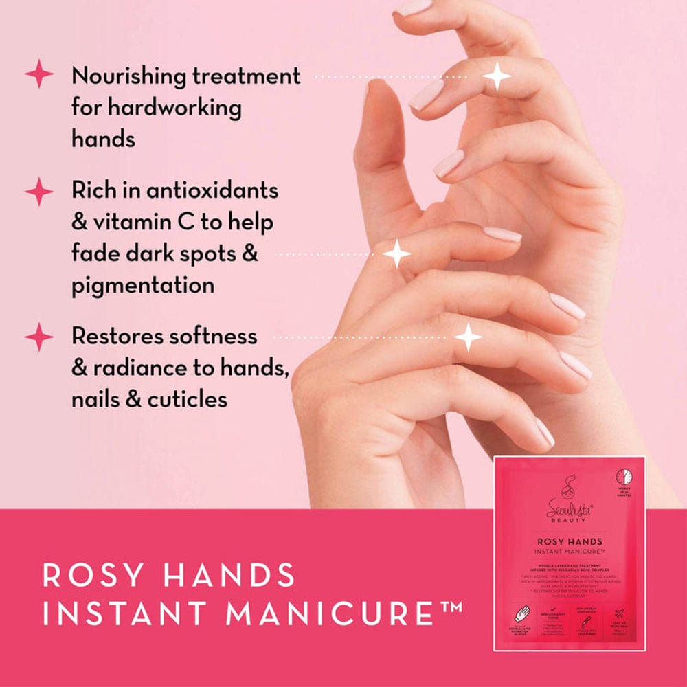 Seoulista Hand Treatment Seoulista Rosy Hands Instant Manicure 3 Pack