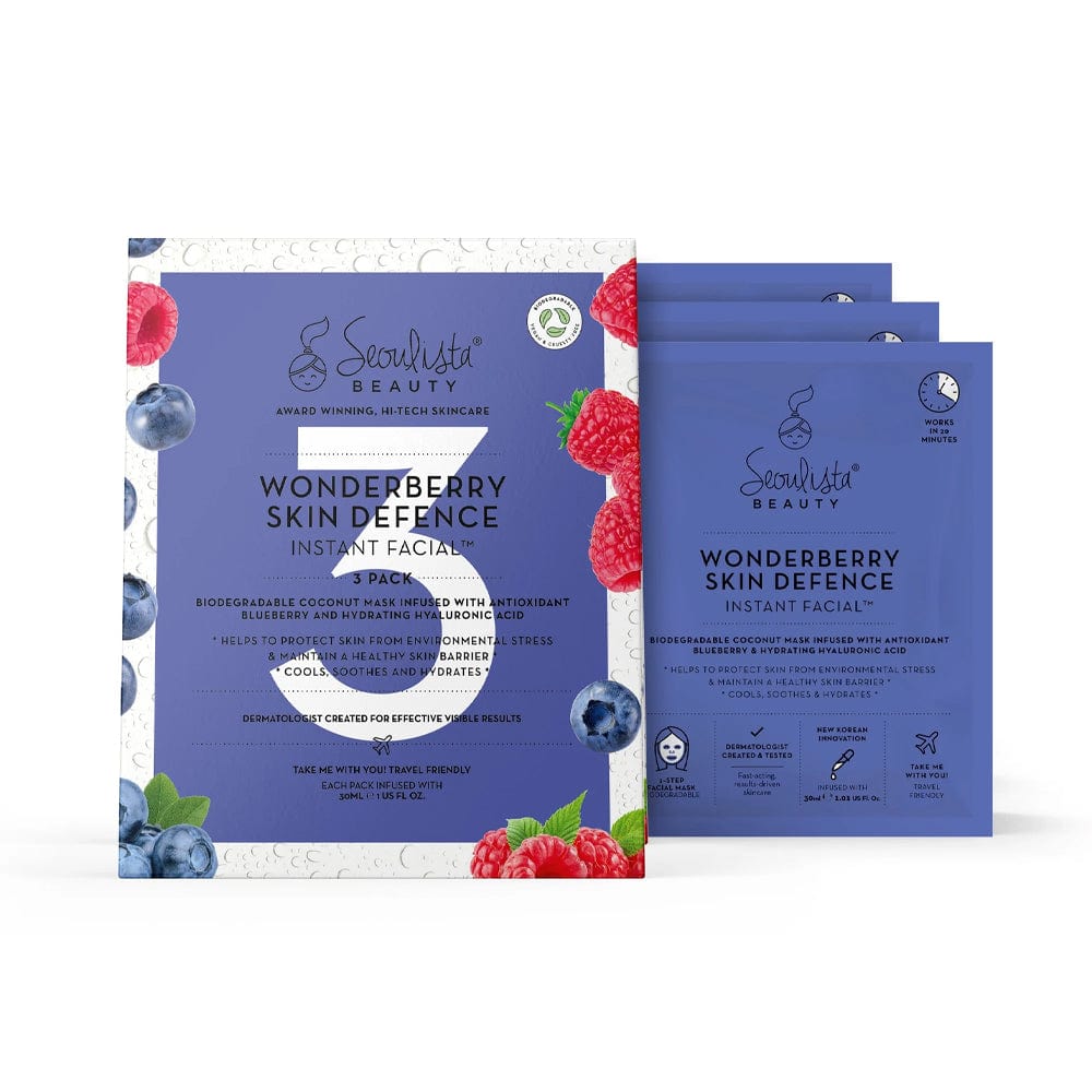 Seoulista Face Mask 3 Pack Seoulista Wonderberry Skin Defence Instant Facial