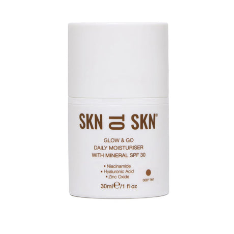 SKN TO SKN Moisturiser With SPF Deep Tint SKN TO SKN Glow & Go Daily Moisturiser With Mineral SPF30 30ml