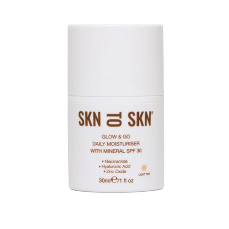 SKN TO SKN Moisturiser With SPF Light Tint SKN TO SKN Glow & Go Daily Moisturiser With Mineral SPF30 30ml
