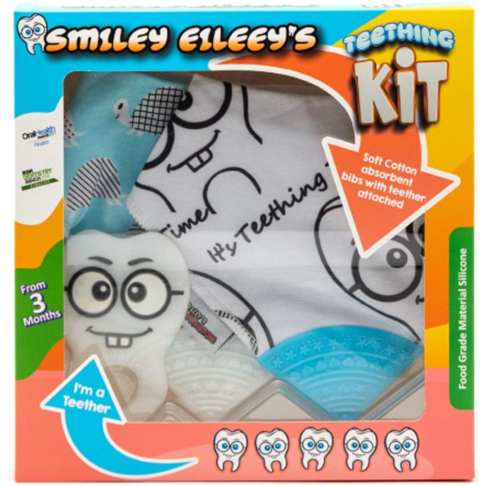 Smiley Eileey Teething Kit Blue Turtle Smiley Eileey It's Teething Time Kit