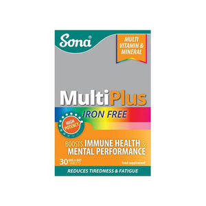 You added <b><u>Sona Multiplus Iron Free Multivitamins & Multiminerals 30 Tablets</u></b> to your cart.