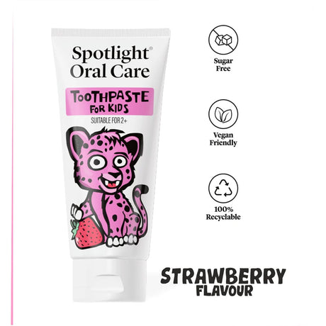 Spotlight Toothpaste Cheetah - Strawberry Flavour Spotlight Oral Care Kids Toothpaste 100ml