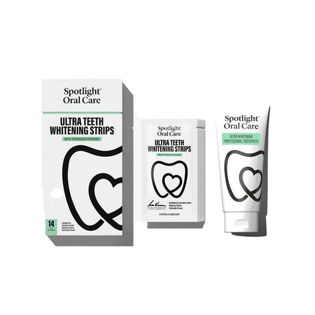Spotlight Teeth Whitening Strips 14 Treatments + Toothpaste Spotlight Oral Care Ultra Teeth Whitening Strips