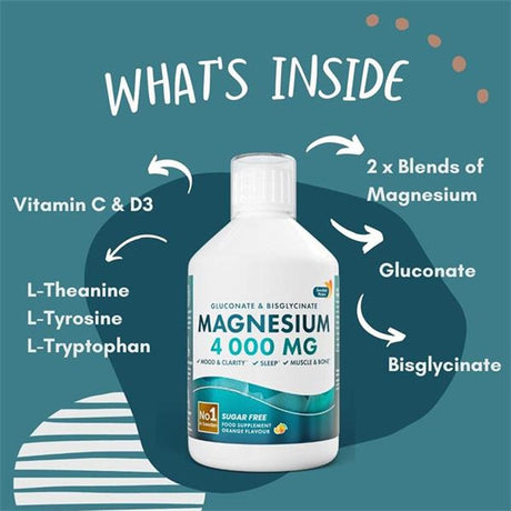 Swedish Nutra Vitamins & Supplements Swedish Nutra Magnesium 4000mg 500ml