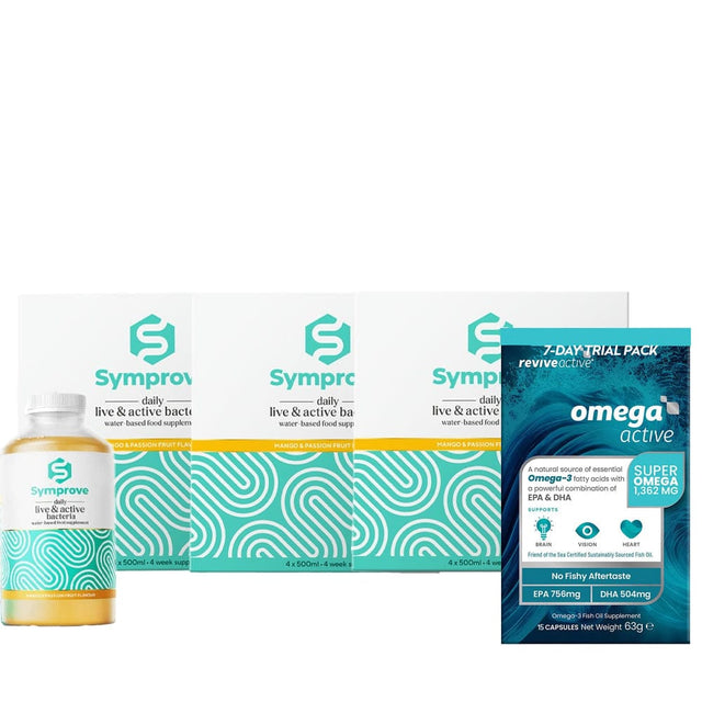 Symprove Vitamins & Supplements Symprove 12 Week Bundle + Revive Active Omega