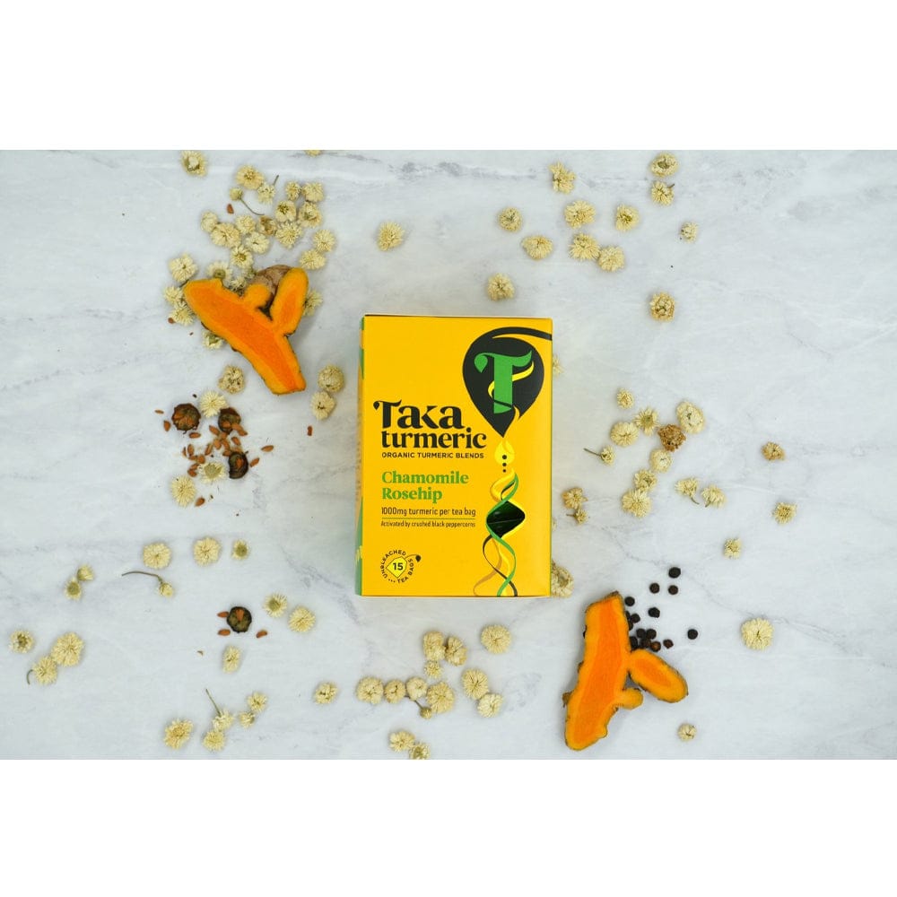 Wholefoods Tea Bags Taka Turmeric Organic Chamomile & Rosehip Tea
