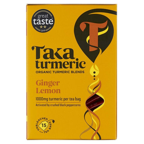 Wholefoods Tea Bags Taka Turmeric Organic Ginger & Lemon Tea