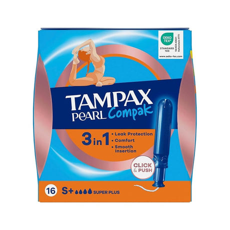 Tampax Tampons Tampax Compak Pearl Super Plus Tampons 16 Pack