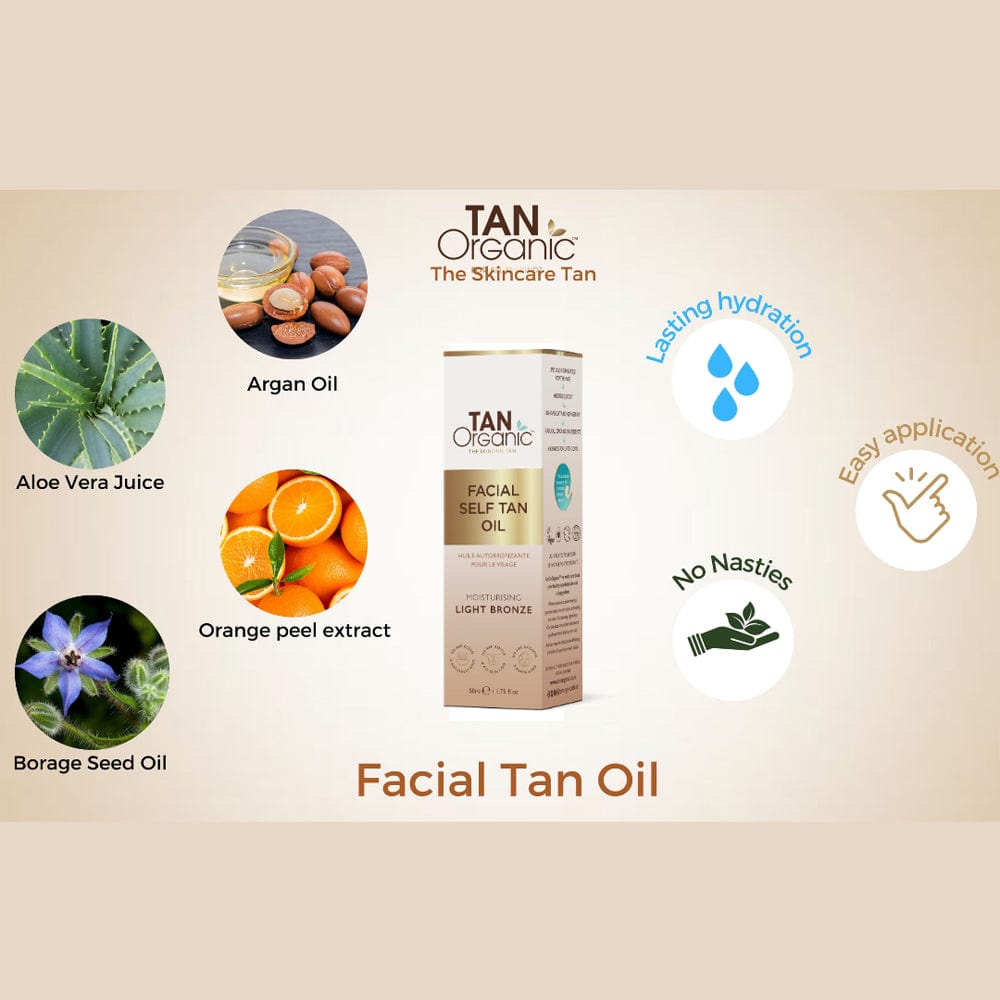 Tan Organic Tanning Oil TanOrganic Facial Self-Tanning Oil 50ml