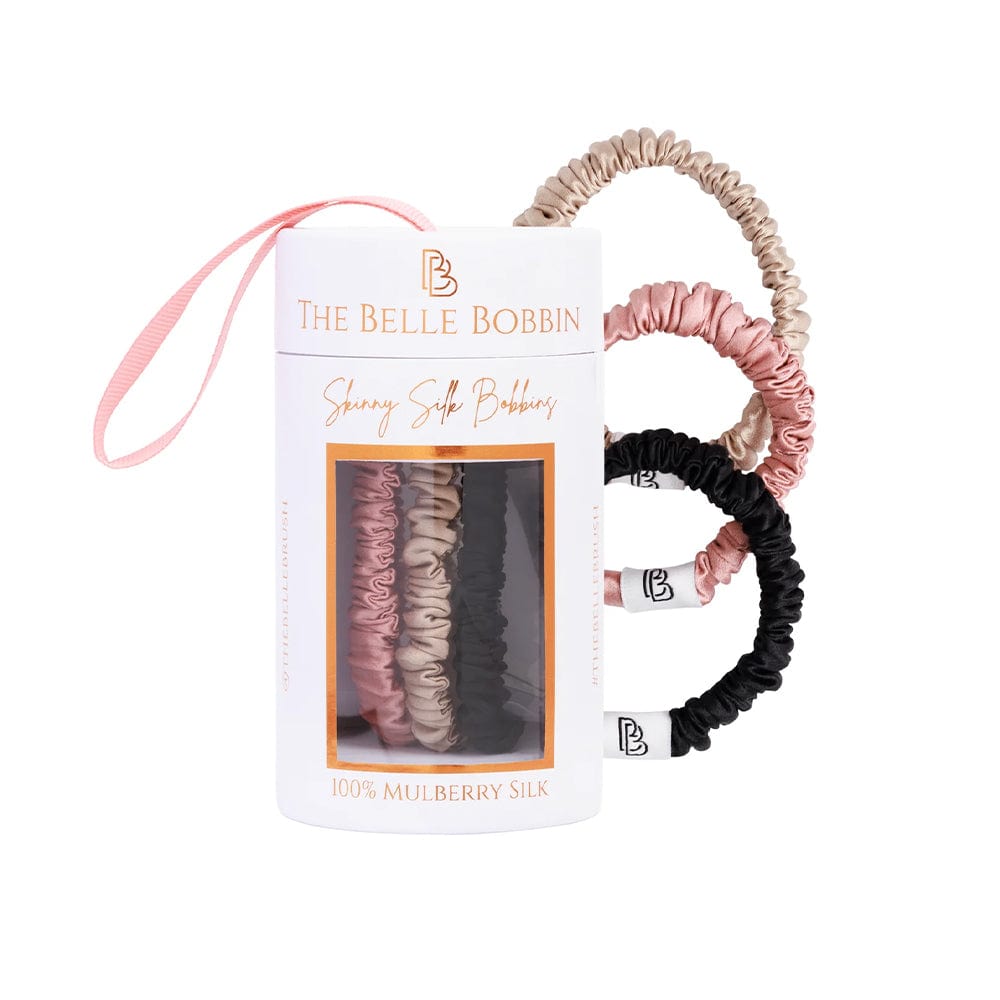 The Belle Brush Bobbin The Belle Brush Skinny Silk Bobbin 3 Pack - Black, Pink & Champagne Meaghers Pharmacy