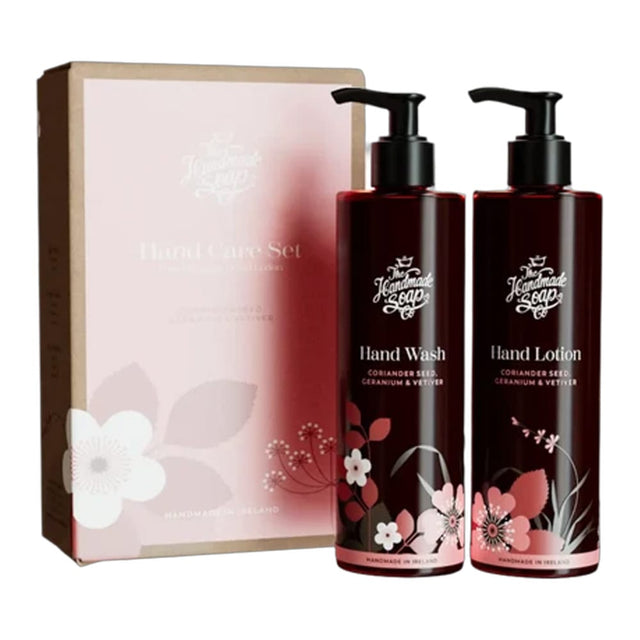 The Handmade Soap Company Handcare Set The Handmade Soap Co Hand Care Set Coriander Seed Geranium & Vetiver