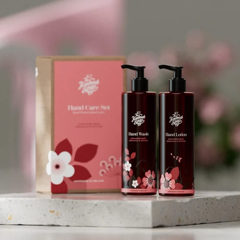 The Handmade Soap Company Handcare Set The Handmade Soap Co Hand Care Set Coriander Seed Geranium & Vetiver