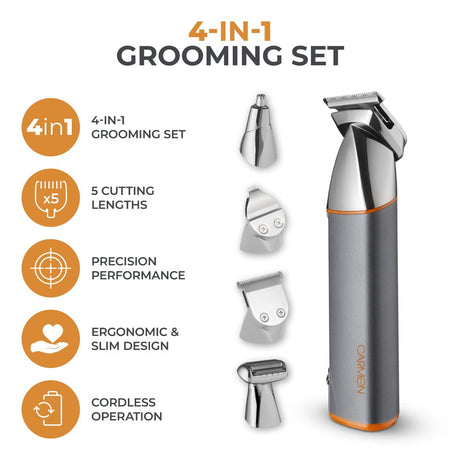 Carmen Grooming Set Titan 4 in 1 Multi Groomer Set