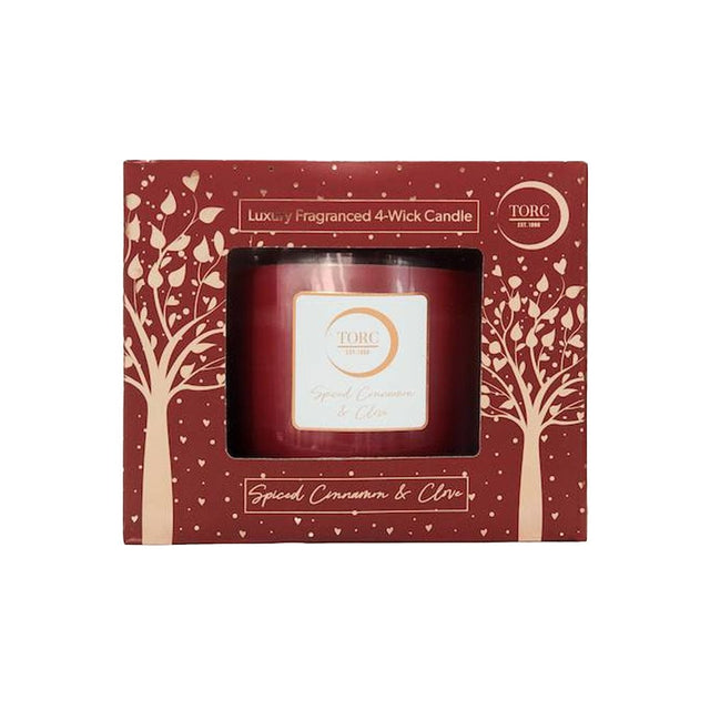Torc Candle Torc Luxury Spiced Cinnamon & Clove 4 Wick Christmas Candle