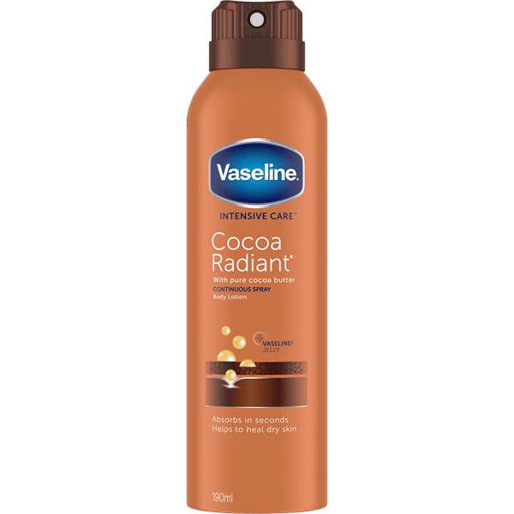 Vaseline Face Moisturisers Vaseline Cocoa Radiant Spray Moisturiser 190ml