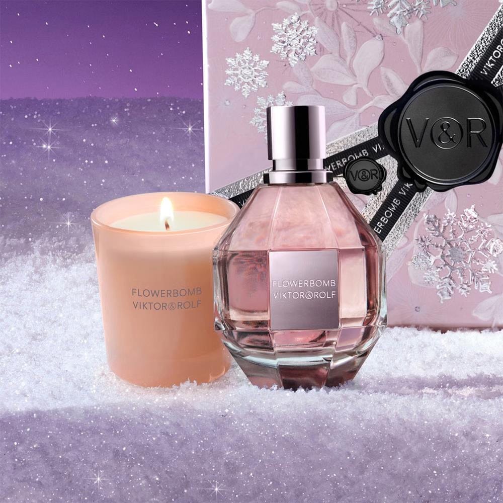 Viktor & Rolf Fragrance Set Viktor & Rolf Flowerbomb Eau De Parfum 100ml Candle Gift Set