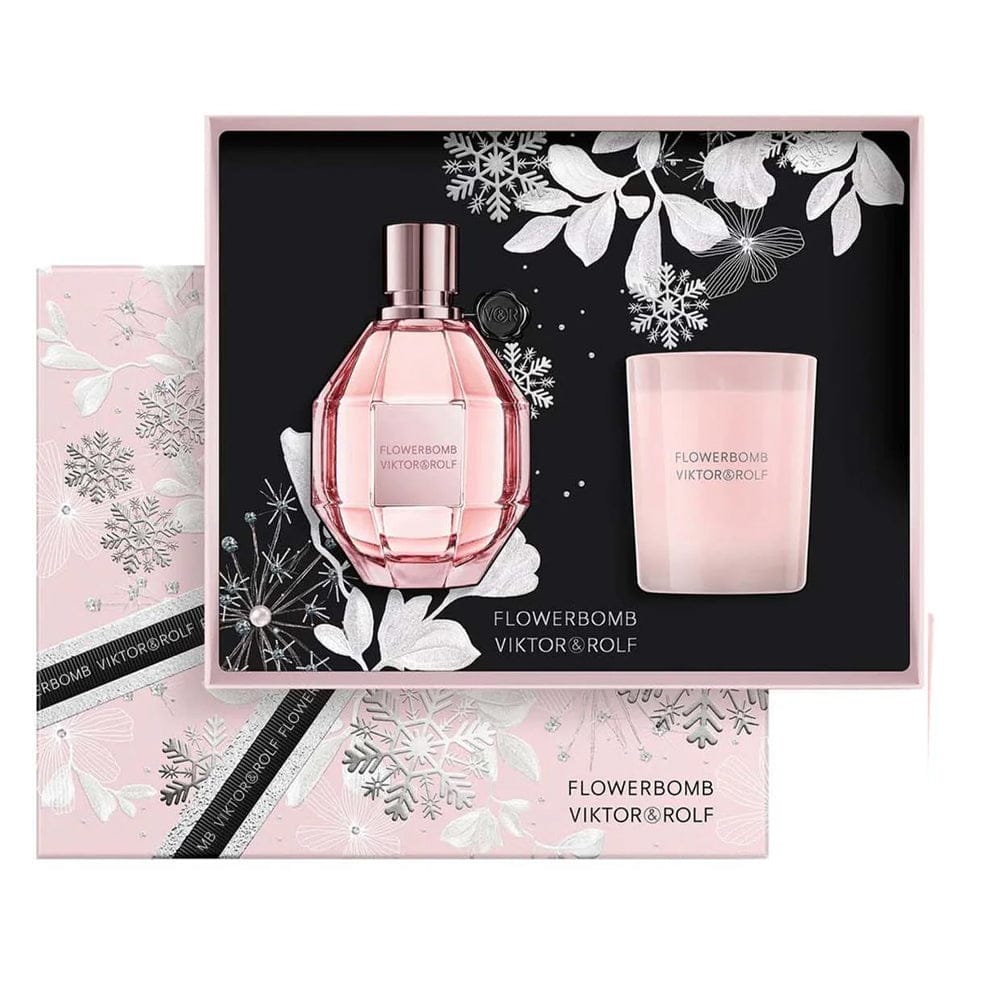 Viktor & Rolf Fragrance Set Viktor & Rolf Flowerbomb Eau De Parfum 100ml Candle Gift Set