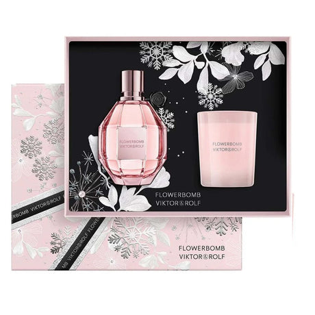 Viktor & Rolf Fragrance Set Viktor & Rolf Flowerbomb Eau De Parfum 100ml Candle Gift Set