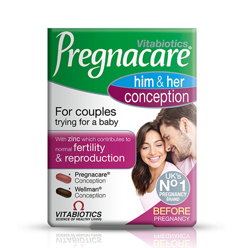 Vitabiotics Vitamins & Supplements Vitabiotics Pregnacare Him & Her Conception 60 Tablets Meaghers Pharmacy