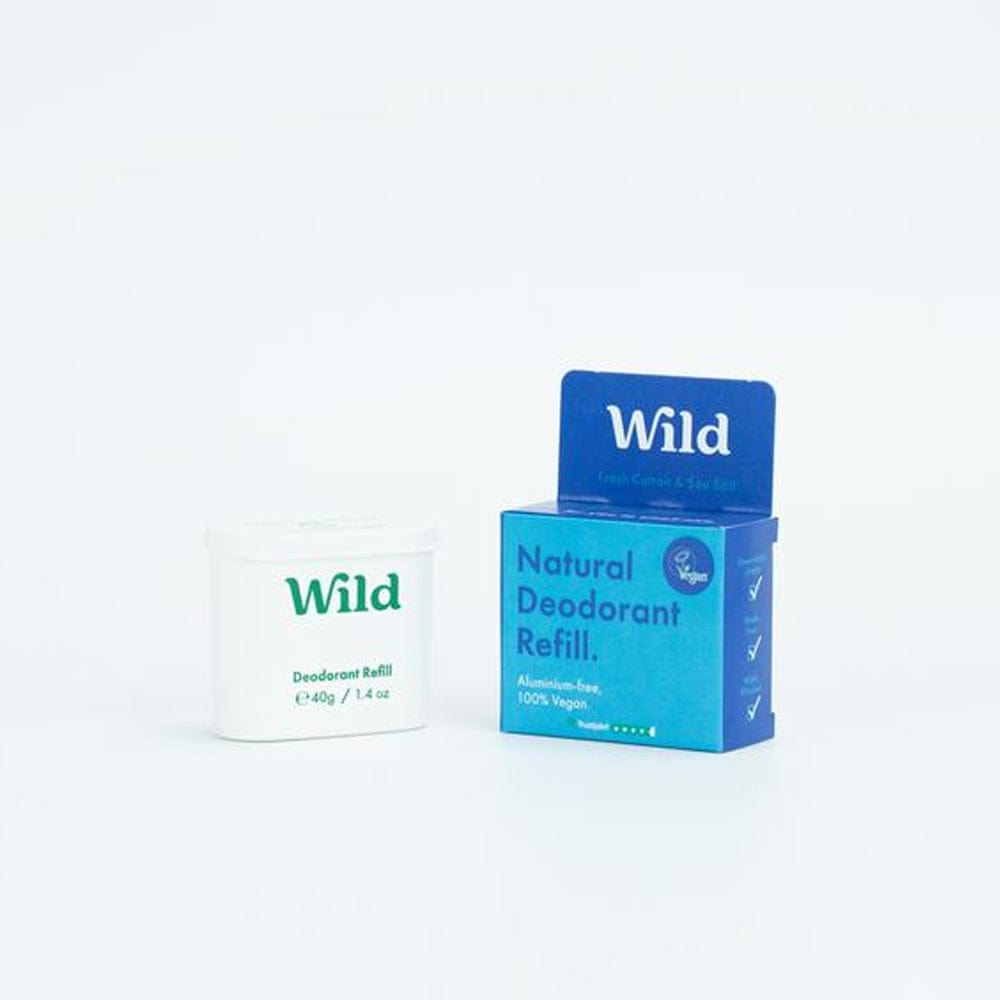 Wild - Natural Refillable Deodorant - Aluminum Free - Refill Variety Pack  Includes Fresh Cotton & Sea Salt, Jasmine & Mandarin and Coconut & Vanilla