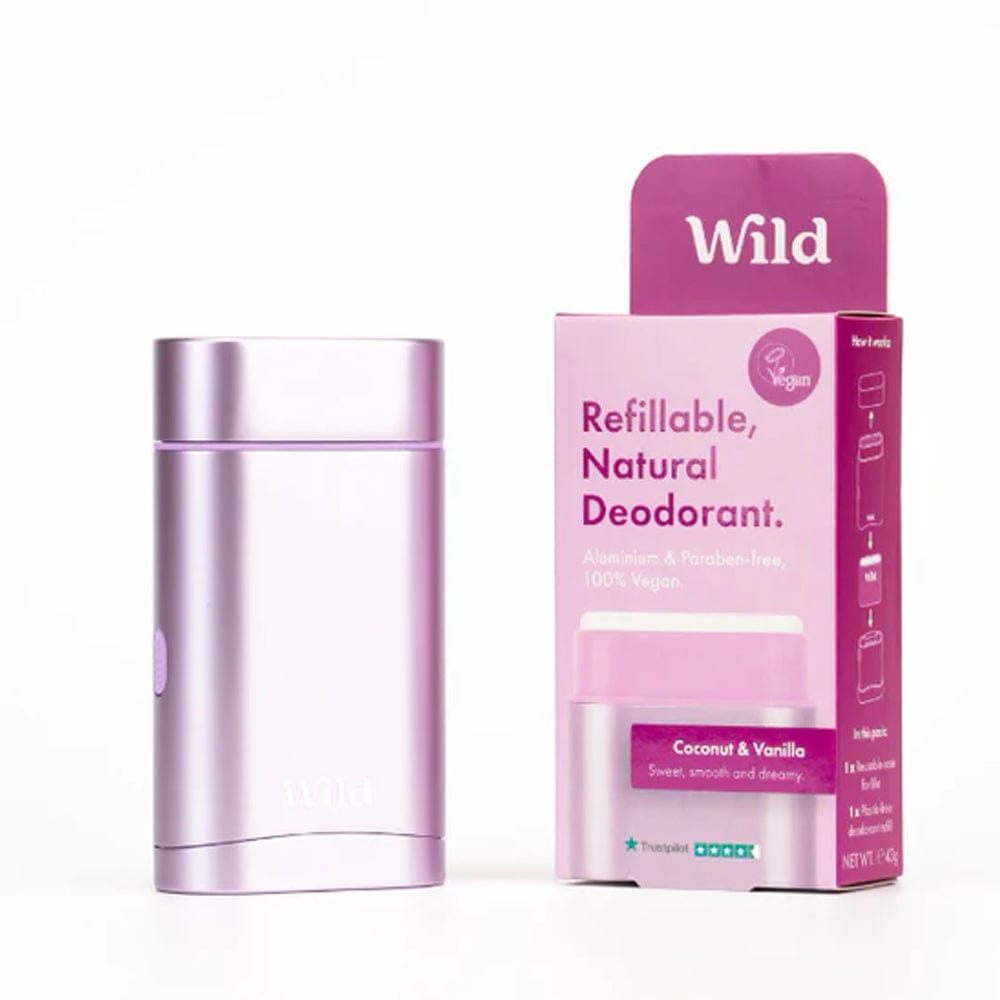Wild Deodorant Coconut & Vanilla Wild Natural Deodorant Refillable Starter Pack