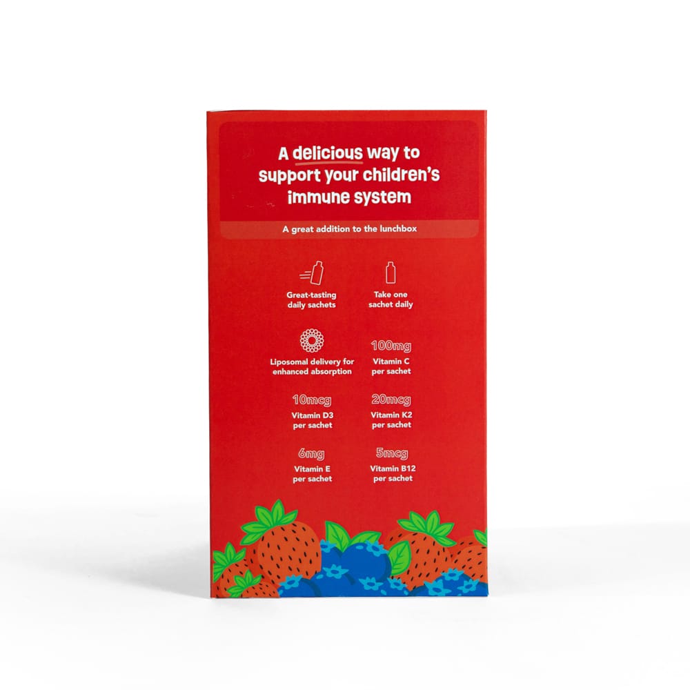 Zooki Vitamins & Supplements Zooki Kids Immunity Support, Liposomal Liquid Sachets Berry Flavour