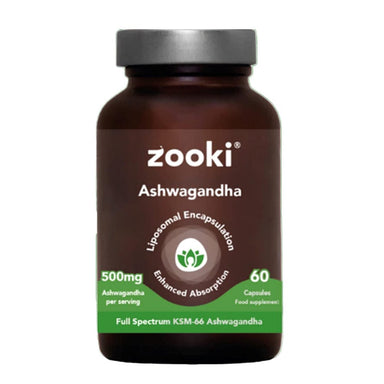 Zooki Vitamins & Supplements Zooki Liposomal Ashwagandha Capsules 30 Servings