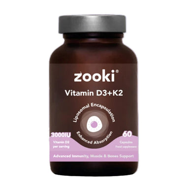Zooki Vitamins & Supplements Zooki Liposomal Vitamin D3 + K2 Capsules 30 Servings