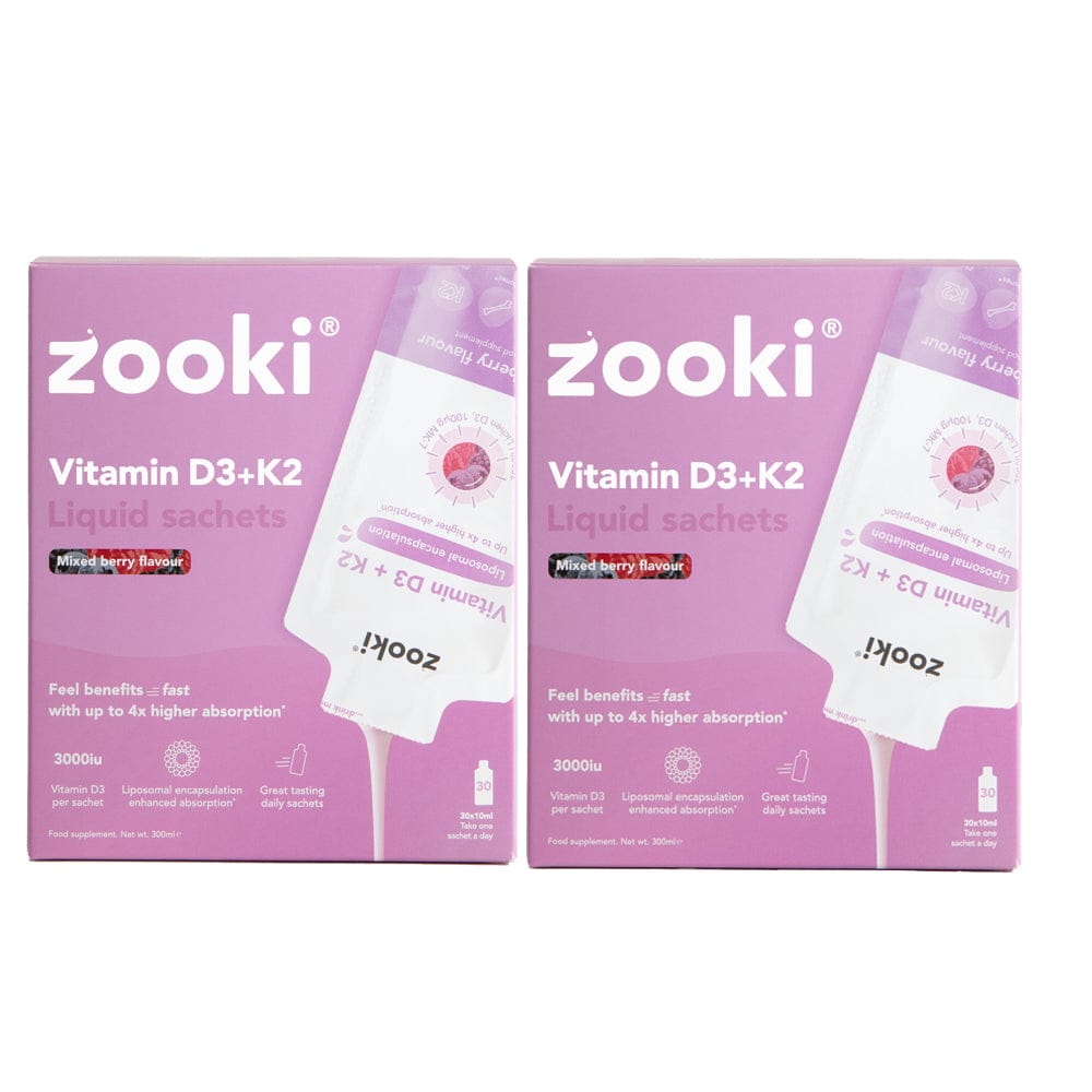 Zooki Vitamins & Supplements Zooki Liposomal Vitamin D3 +K2 Mixed Berry 2 Months Supply