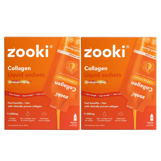 Zooki Vitamins & Supplements Zooki Super Strength Collagen Mango Peach 2 Months Supply
