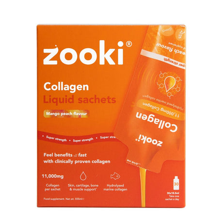 Zooki Vitamins & Supplements 30 Sachets Zooki Super Strength Collagen Mango Peach