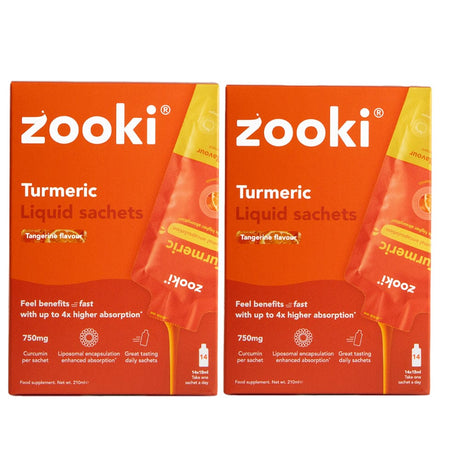 Zooki Vitamins & Supplements Zooki Turmeric Micellar Curcumin Duo Bundle 14 x 2