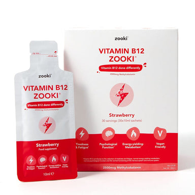 Zooki Vitamins & Supplements Zooki Vitamin B12 Strawberry 30 Sachets