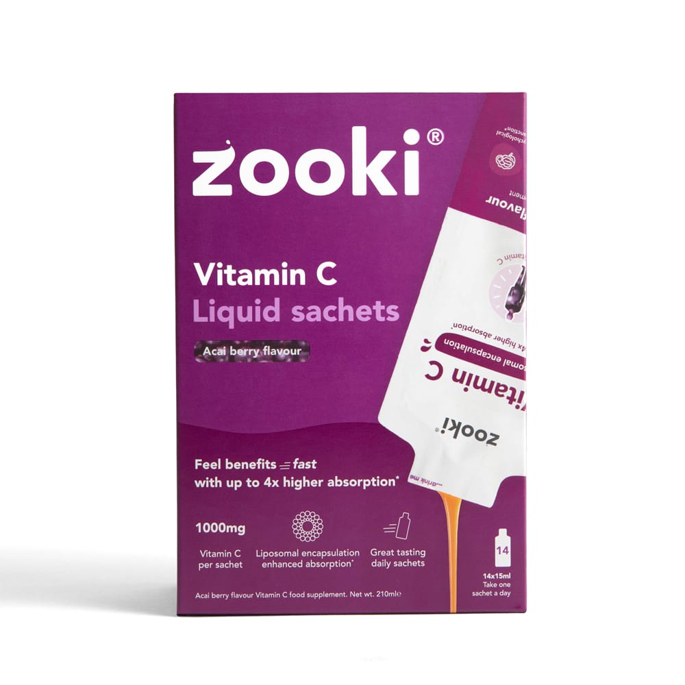 Zooki Vitamins & Supplements 14 Sachets Zooki Vitamin C Liposomal Liquid Sachets Acai Berry