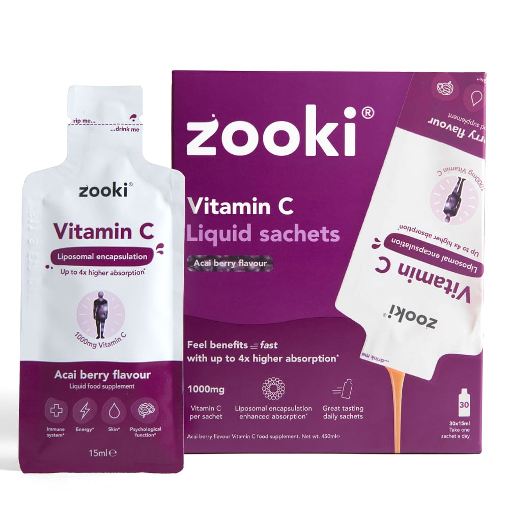 Zooki Vitamins & Supplements Zooki Vitamin C Liposomal Liquid Sachets Acai Berry