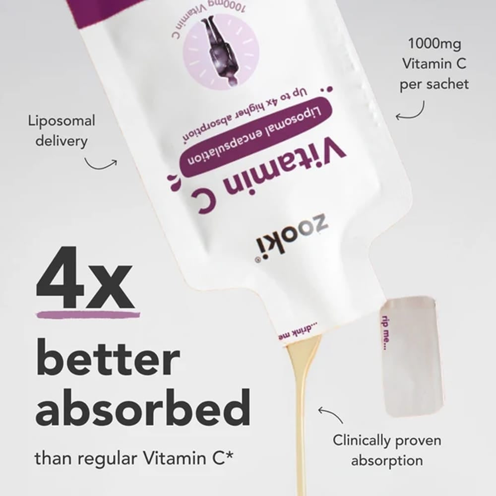 Zooki Vitamins & Supplements Zooki Vitamin C Liposomal Liquid Sachets Acai Berry